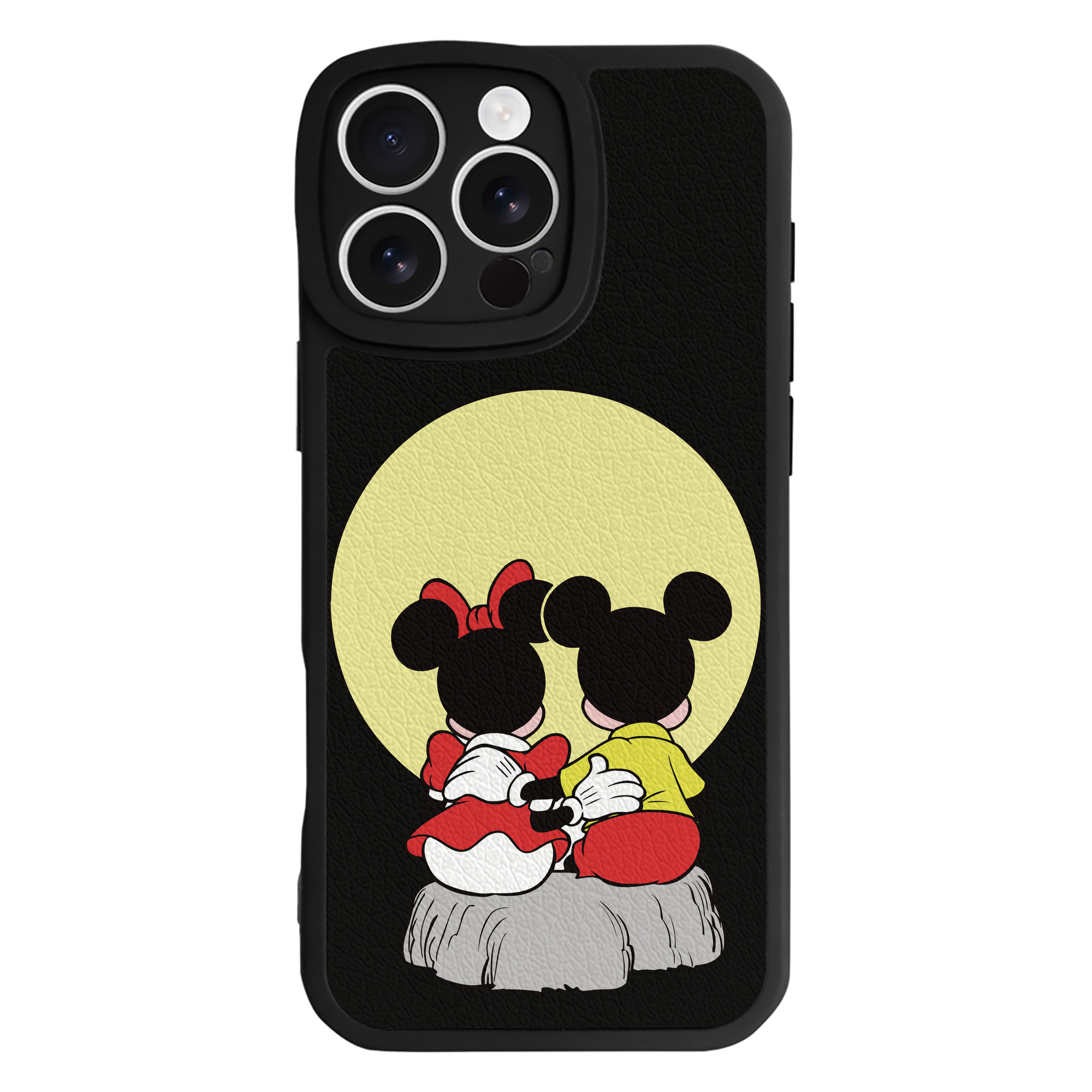 （画像用） ミッキーマウス Mickey Mouse 【iPhone 16シリーズ対応】シリコンスマホケース（レザー調） 材質：シリコン